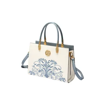 Geshiman Cow Leather Handbag Large Size Women's Multicolor
