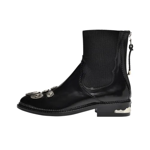 Toga Pulla Mix badge Leather Ankle Boots