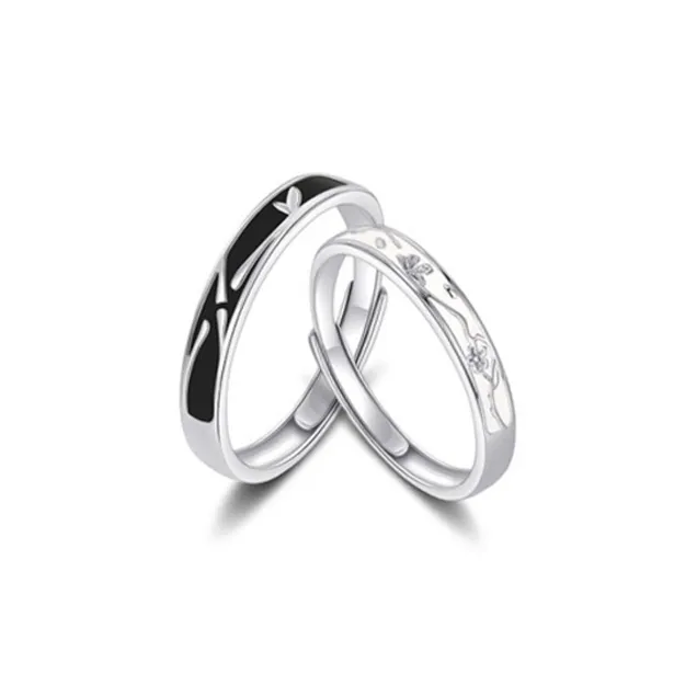 GLOIRE S999 Fine Silver Rings Unisex Exquisite And Luxurious Niche Design Advanced Touch Romantic Date Commute Style-0