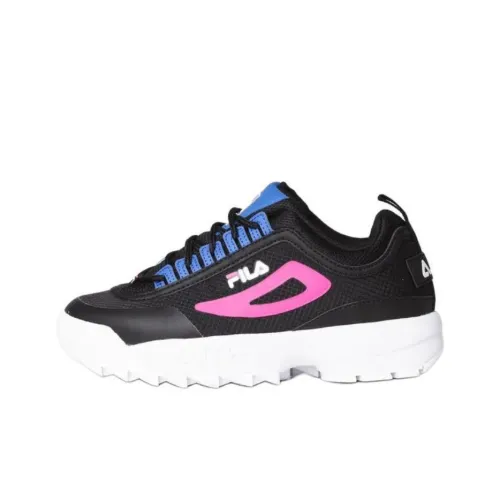 FILA Disruptor 2 Anti Slip Wear Resistant Low Top Casual Shoes Women's Black White