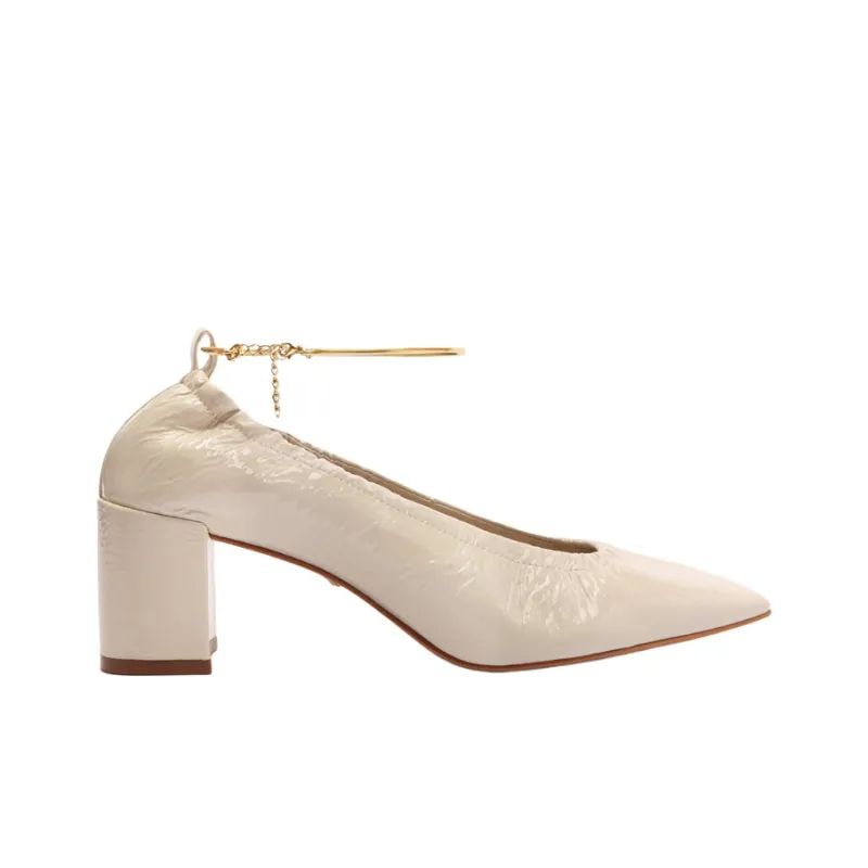 Schutz Bethany Chunky Heel High Heels 6.3cm Women's White-1