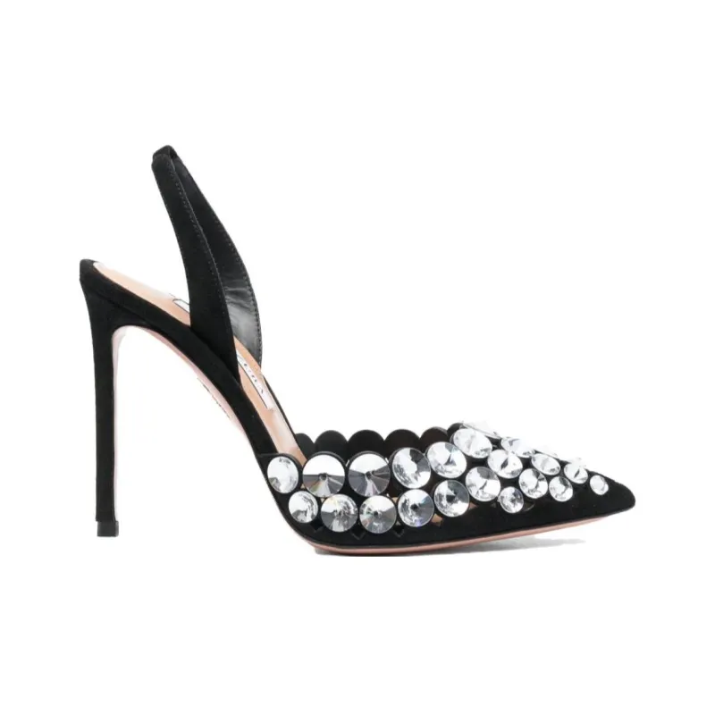 AQUAZZURA Maxi-Tequila 110mm Crystal-embellished Pumps-1