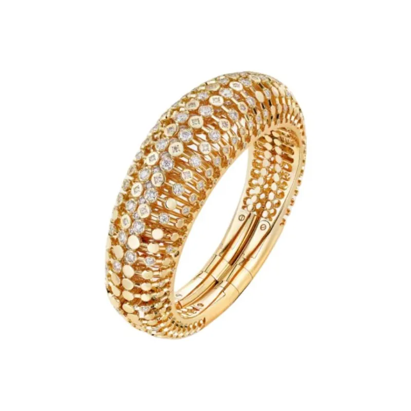 CARTIER Diamond Bangles Unisex Gold-1