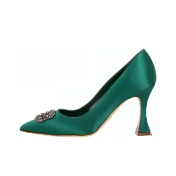 MANOLO BLAHNIK Floritanuhi Slim Heel High Heels Women's Green