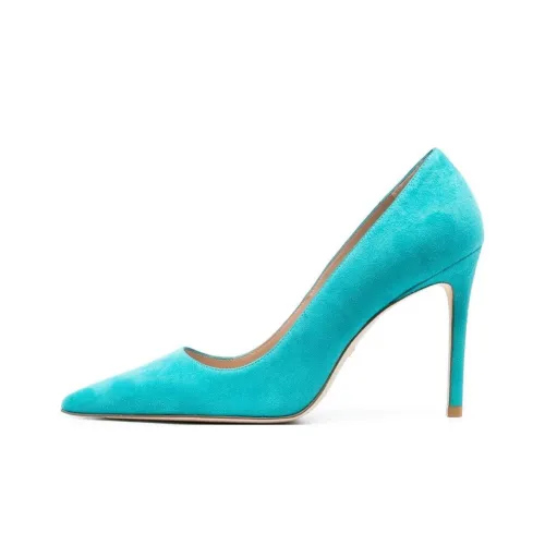 stuart weitzman Square-toe 115mm Suede Platform Pumps