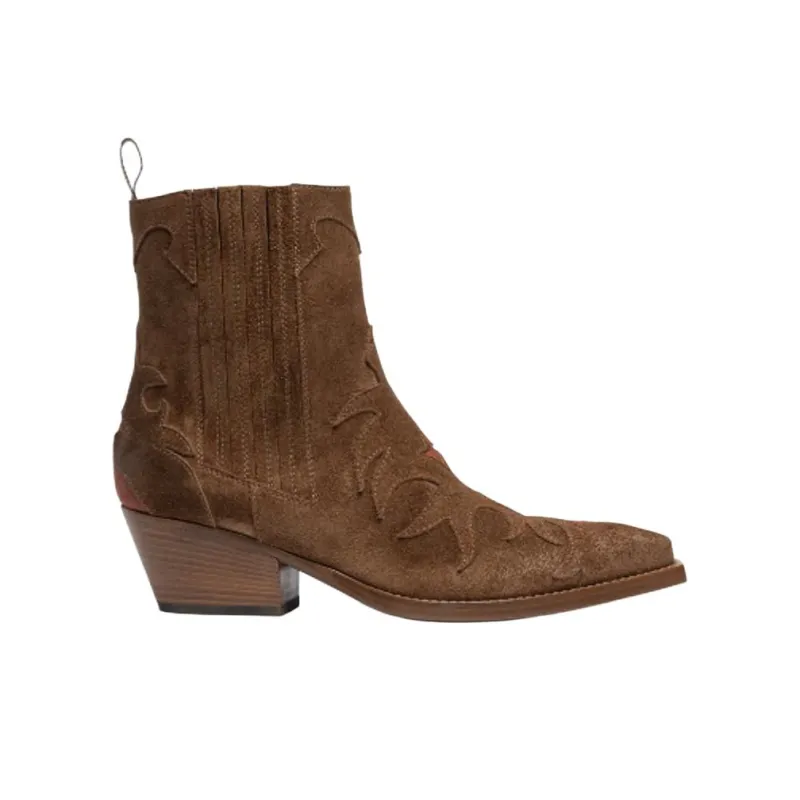 SARTORE Ankle Boots 4.5cm Women's Dark Brown-1