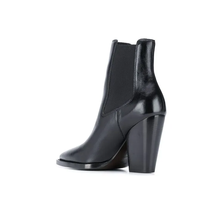 SAINT LAURENT Theo Pointed Toe Ankle Boots Women's-3