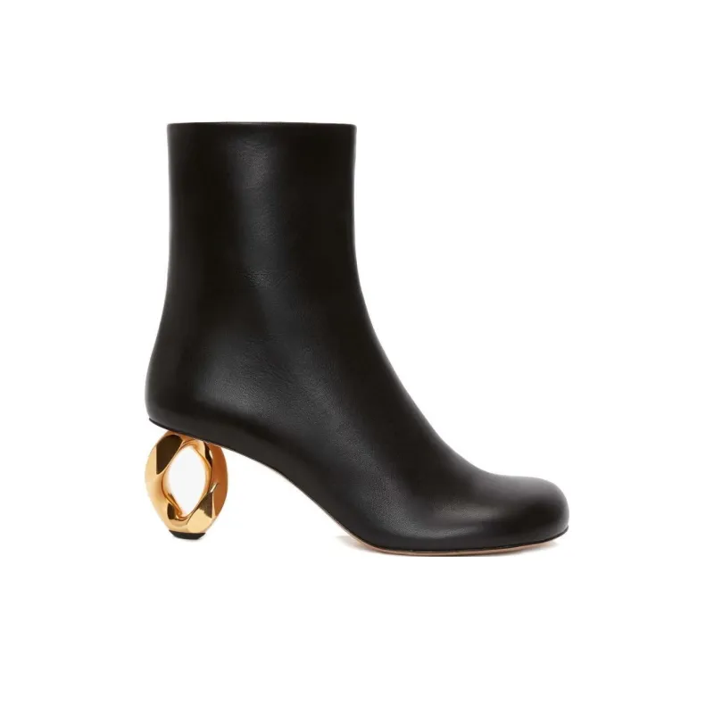 JW Anderson Chain heel Leather Ankle Boots Women's-1