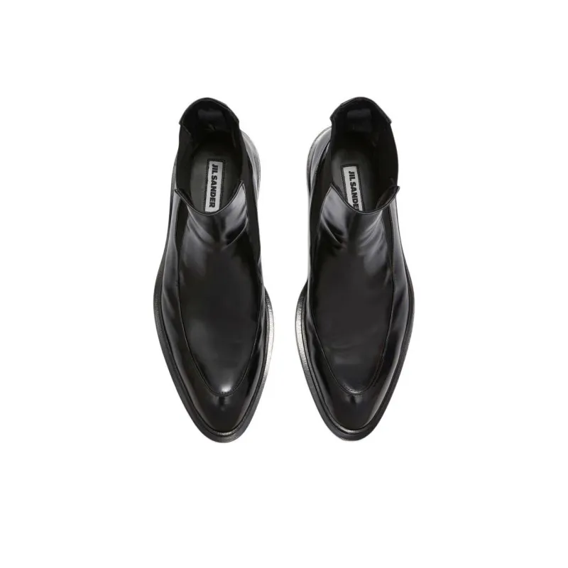 JIL SANDER Short Chelsea Boots Men's Black-5