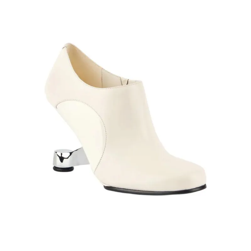 UNITED NUDE Eamz Dot Irregular Heel High Heels 10cm Women's White-2