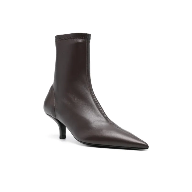 TOTEME Ankle Boots 5.5cm Women's Tree Bark Brown-2