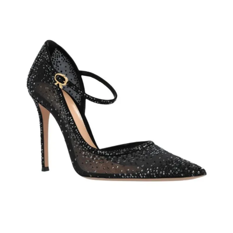 GIANVITO ROSSI Slim Heel High Heels 11cm Women's Black-2