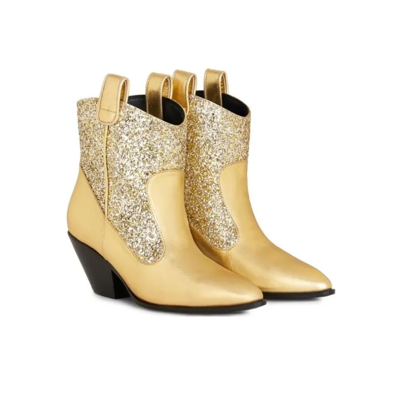 Giuseppe Zanotti Elna Glittery Cowboy Boots-3