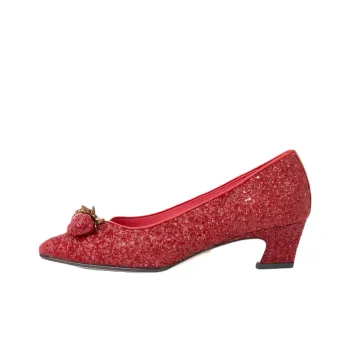 GUCCI Valentine's Day Collection Chunky Heel High Heels Women's Red