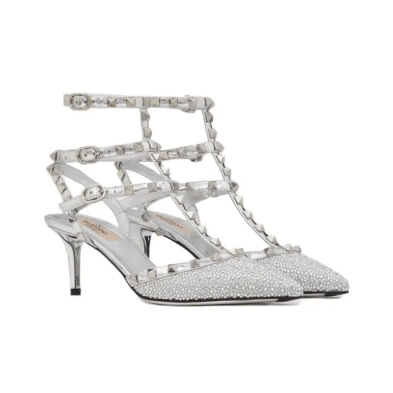 Valentino Garavani Rockstud Ankle Strap Pumps-2