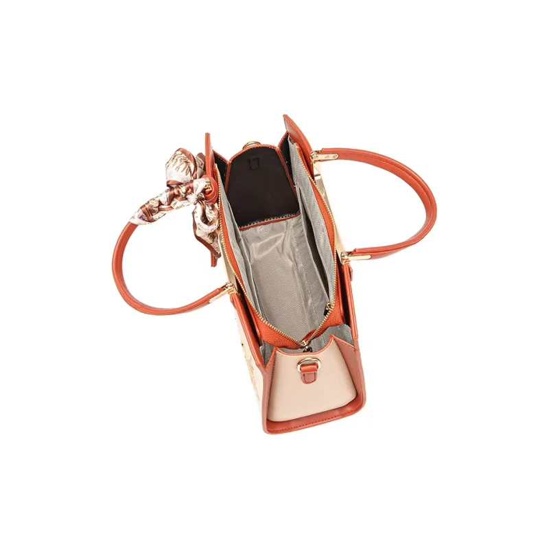 PAYOT Synthetic Leather Shoulder Bag Crossbody Bag Handbag Regular Women's Apricot Mismatched Birds-3