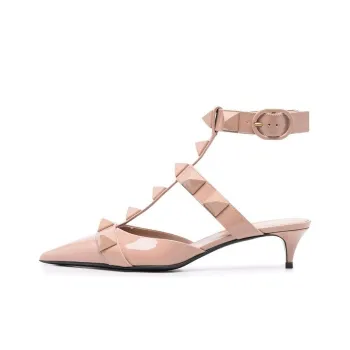 Valentino Garavani Rockstud Ankle Strap Pointed Toe Pumps