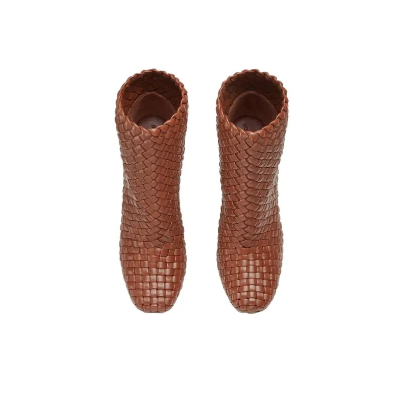 Bottega Veneta Canalazzo Ankle Boots Women's Brown Sugar Color-3