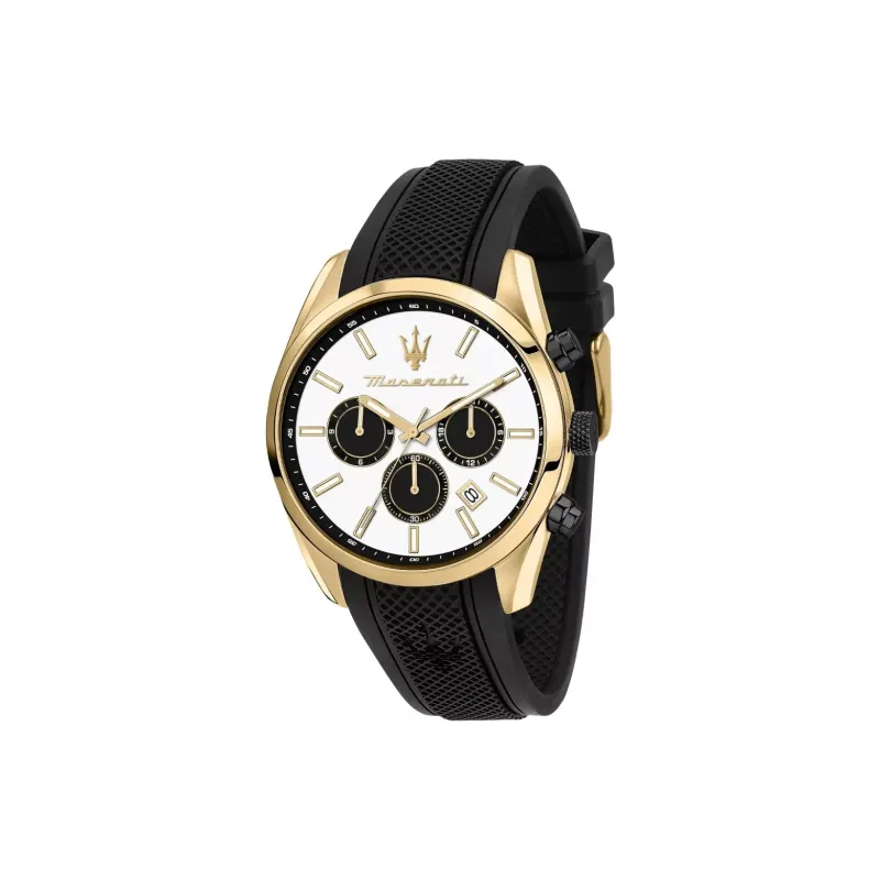 Maserati Wrist Watch Automatic Mechanical Movement Silicone Strap 43mm White Dial Men's Watches-0