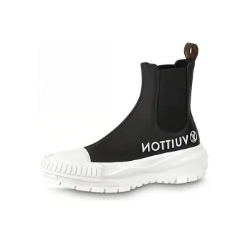 LOUIS VUITTON Squad Platform Shoes Women's Black White