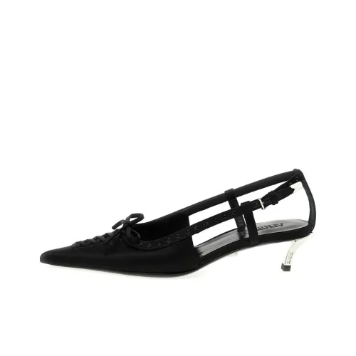 VERSACE Cone Heel High Heels 4cm Women's Black