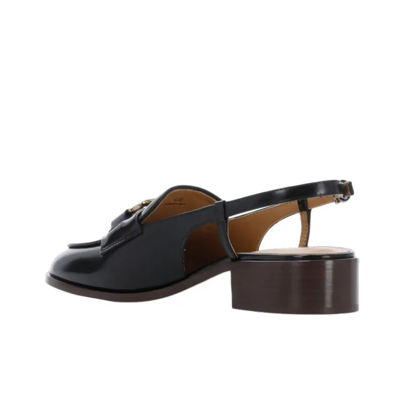 TOD'S Chunky Heel High Heels Women's Black-3