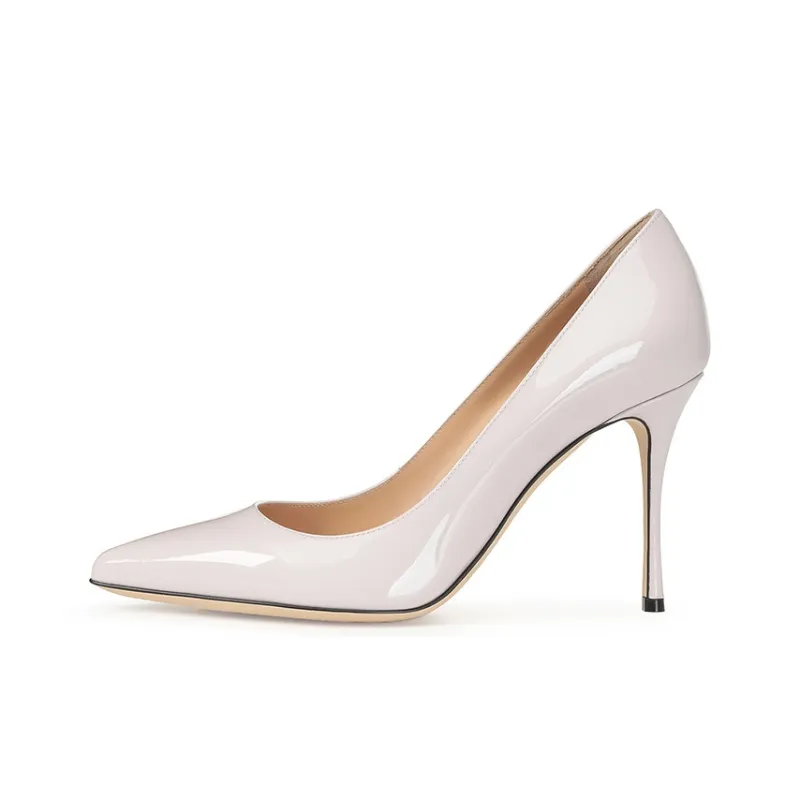 SERGIO ROSSI Godiva Slim Heel High Heels 9cm Women's Ecru-0