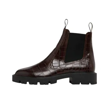 CELINE Margaret Short Chelsea Boots 3.5cm Women's Umber