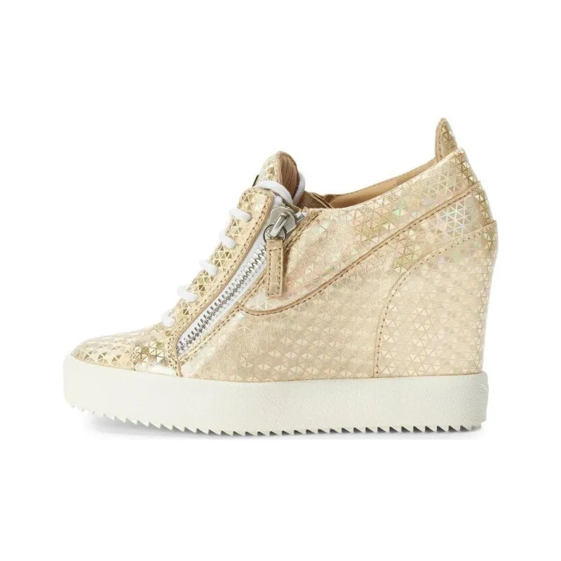 giuseppe zanotti Metallic Geometric Wedge-heel Sneakers-0