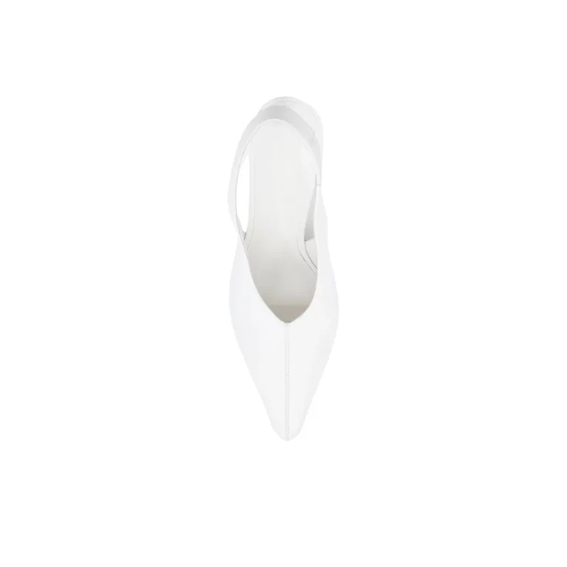STUDIO AMELIA Toro Chunky Heel High Heels 9cm Women's White-3