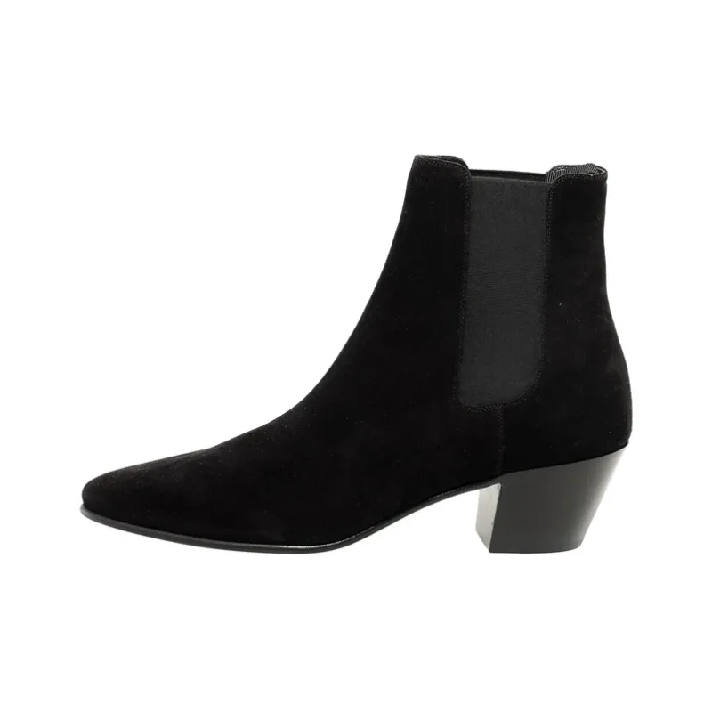 CELINE Short Chelsea Boots Men's Black-0