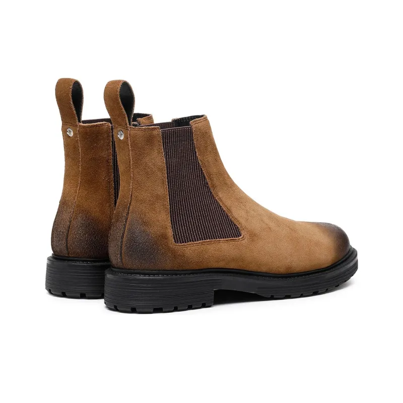 DIESEL Short Chelsea Boots Men's Brown-3