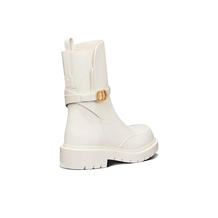DIOR Empreinte Ankle Boots Women's White-3
