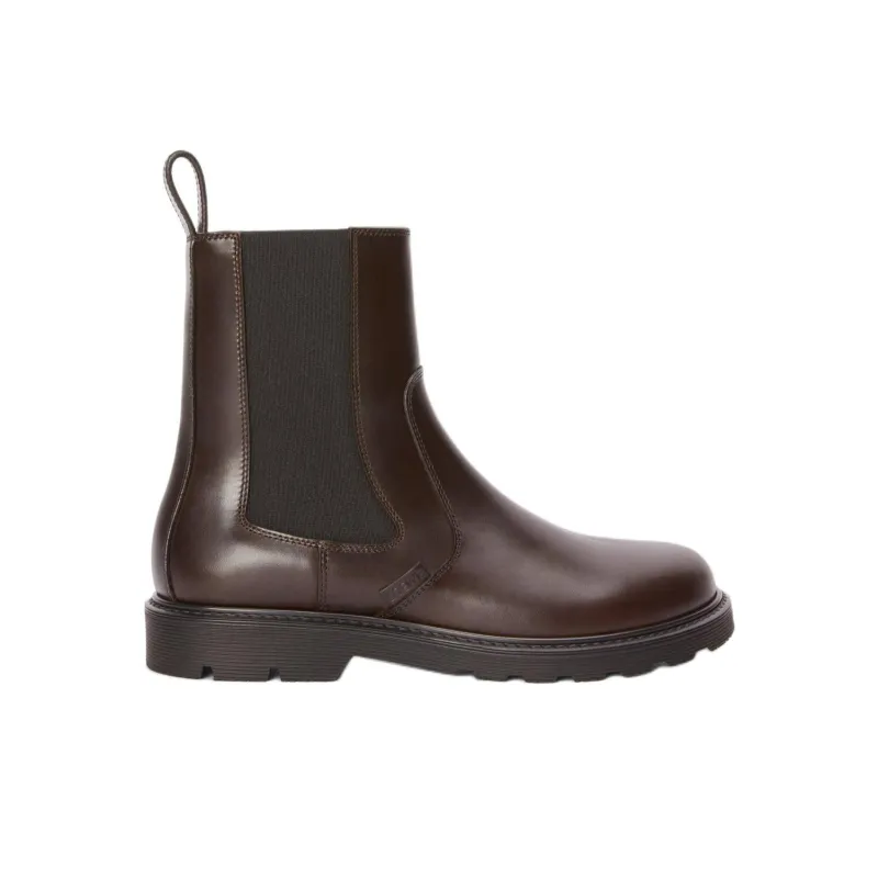 LOEWE Blaze Chelsea Short Chelsea Boots Women's Dark Brown-1