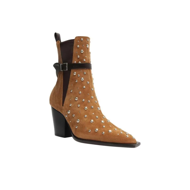 Schutz Kelsey Chelsea Boots 8.3cm Women's Brown-2