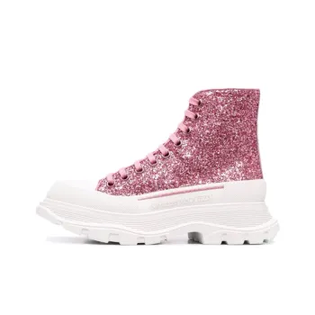 Alexander McQueen Tread Slick Glitter High Top 'Pink White' Women's