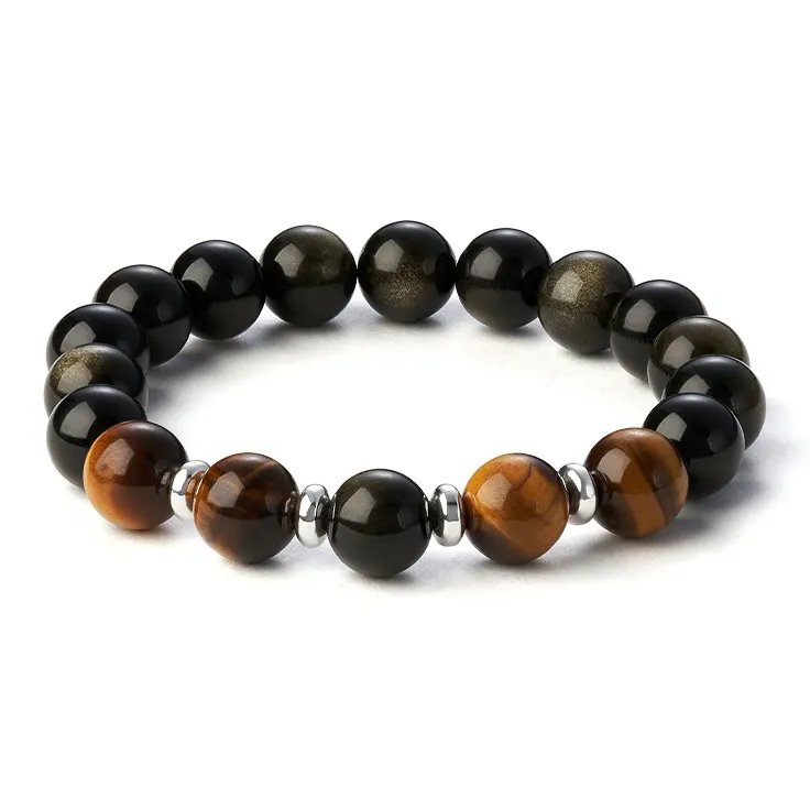 Topgirl Tiger's Eye Stone Bracelets Men's-0