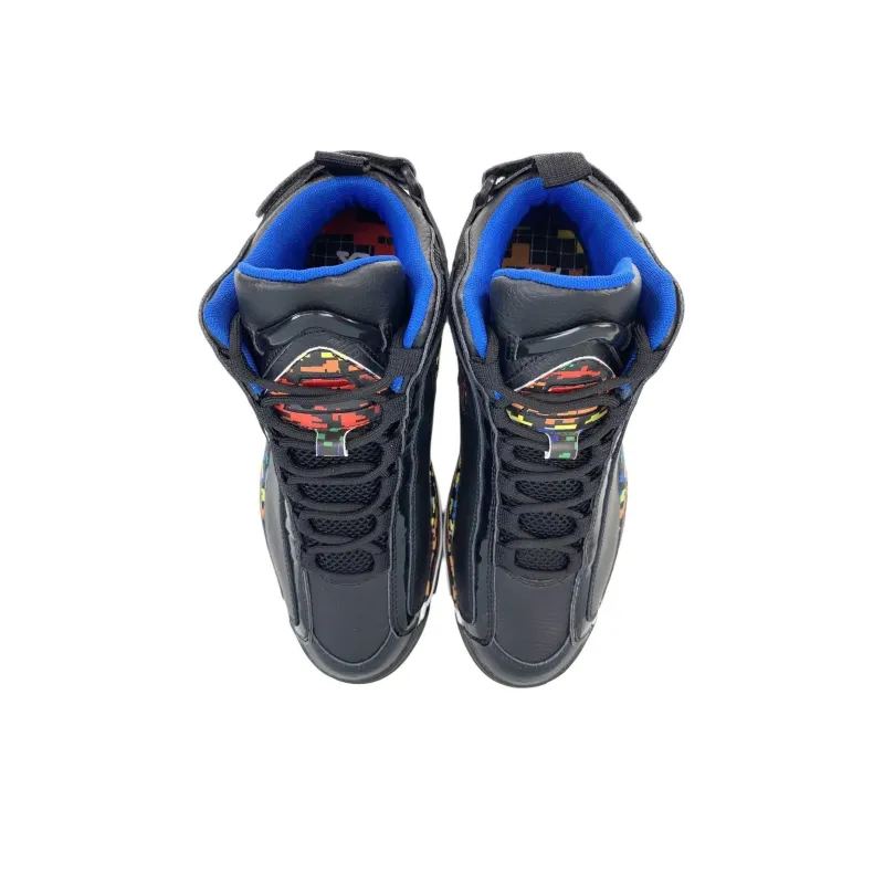 FILA Grant Hill 2 Anti-Slip And Wear-Resistant Breathable Mid-Top Casual Shoes Men's Black White-5