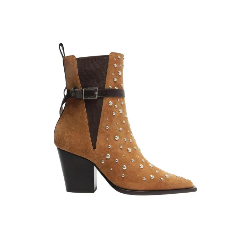 Schutz Kelsey Chelsea Boots 8.3cm Women's Brown-1