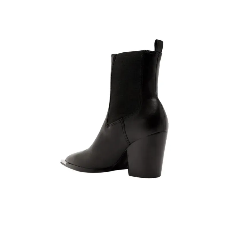 Schutz Western Springsteen Short Chelsea Boots 8.3cm Women's Black-3