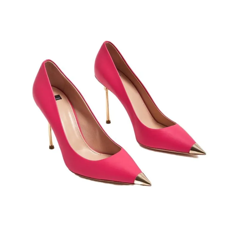 Elisabetta Franchi Slim Heel High Heels 10cm Women's Dark Pink-2