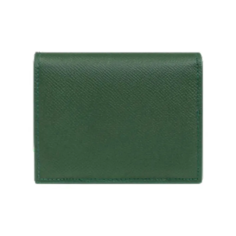 FERRAGAMO Leather Wallet Women's Green-2