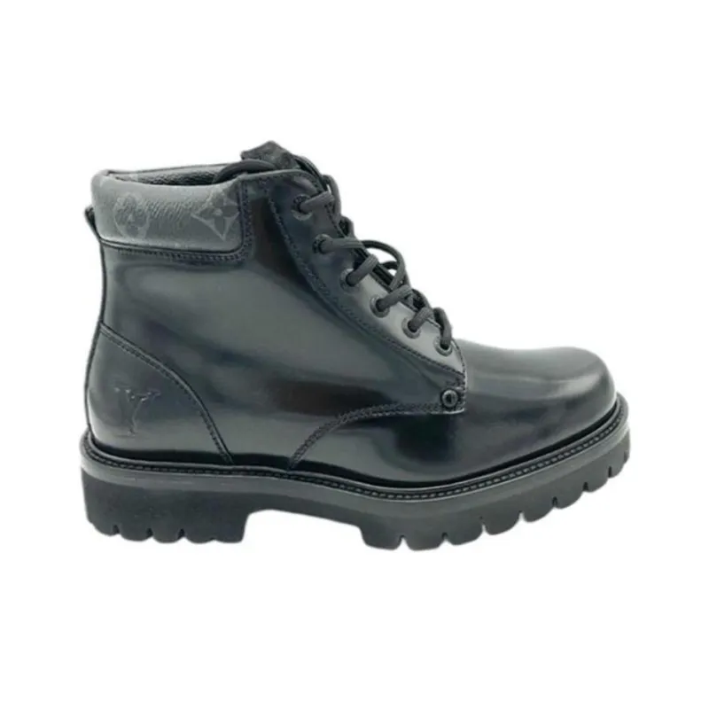 LOUIS VUITTON Oberkampf Ankle Boot Ankle Length Martin Boot Men's Black-1