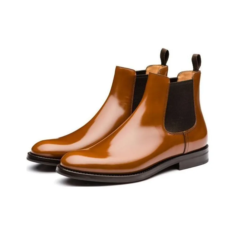 CHURCH'S Monmouth Ankle Length Chelsea Boots Women's Yellow-3