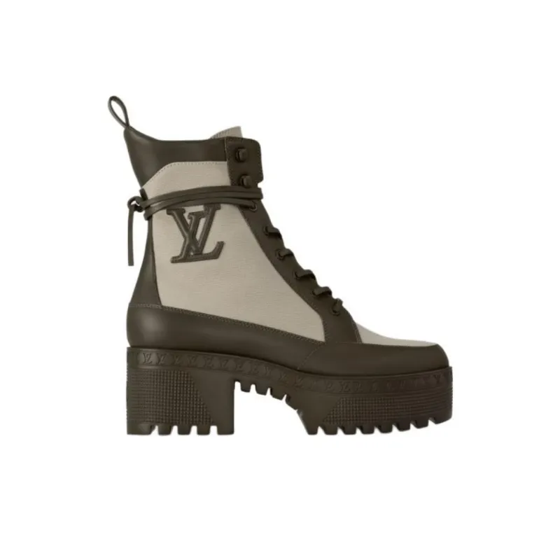 LOUIS VUITTON Laureate Ankle Boots Women's Umber-1