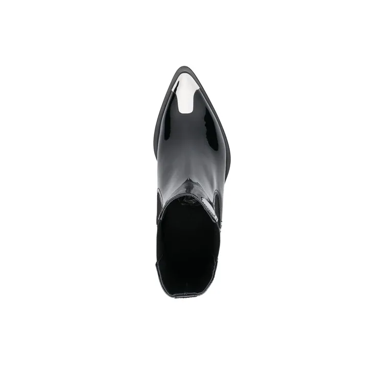 Alexander McQueen Patent Ankle Boots-4