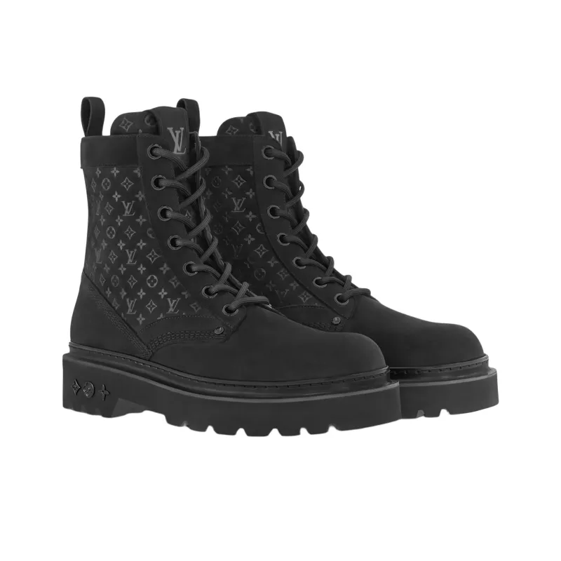 LOUIS VUITTON Ranger Ankle Boots Men's Black-2
