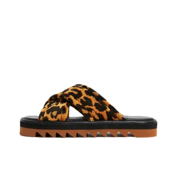 Stella McCartney Sneak Elyse Leopard Twisted Sandals Women's
