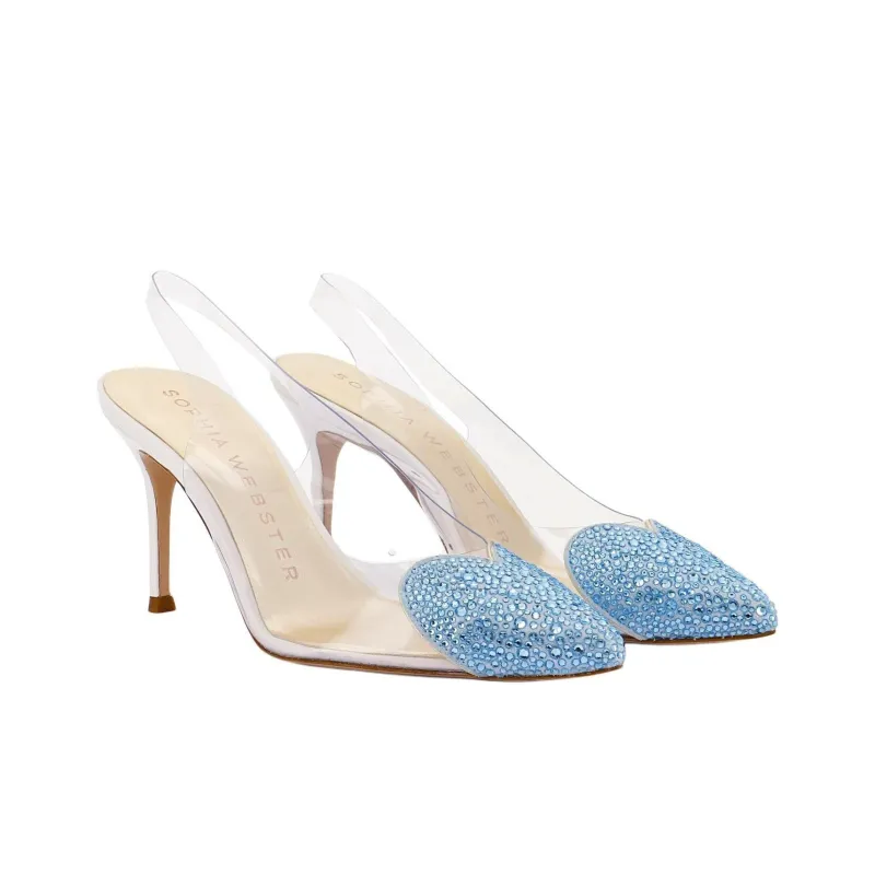 Sophia Webster Amora Slim Heel High Heels 8.5cm Women's Blue-3