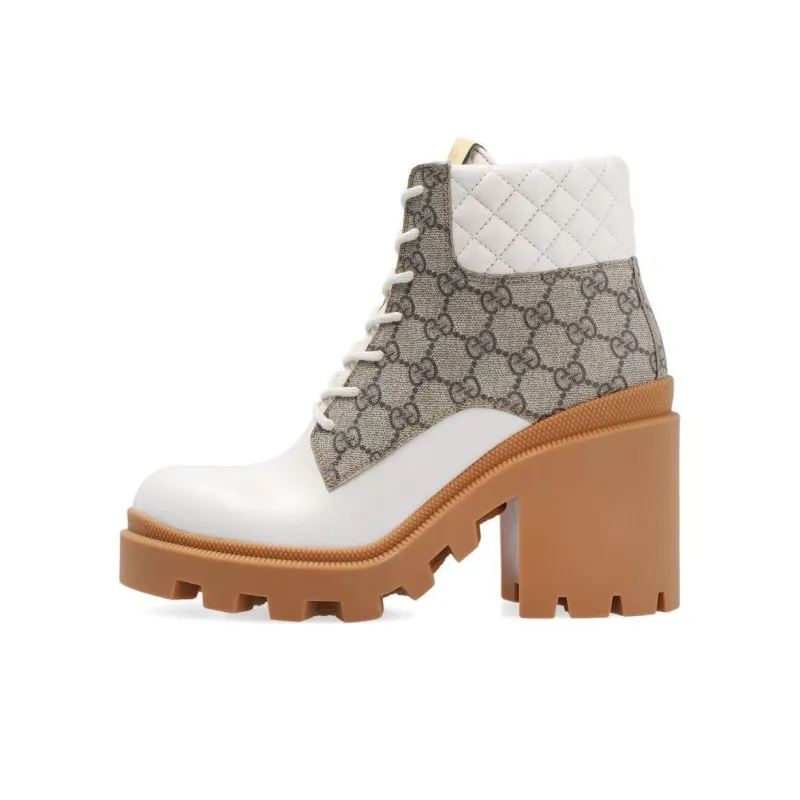 GUCCI Women's Gg Ankle Boot 'Beige' Women's-0